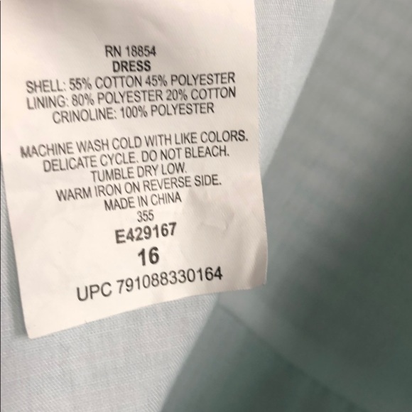 Girls Size 16 Rare Editions Seersucker Blue Striped Lined Sleeveless Dress Bow - Picture 9 of 10